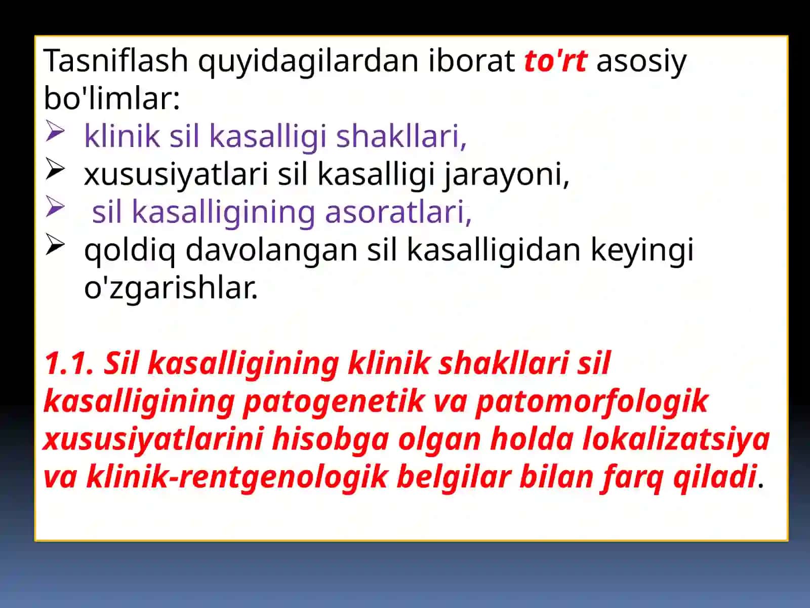 Tuberkulyozning Kliniktasifi 4