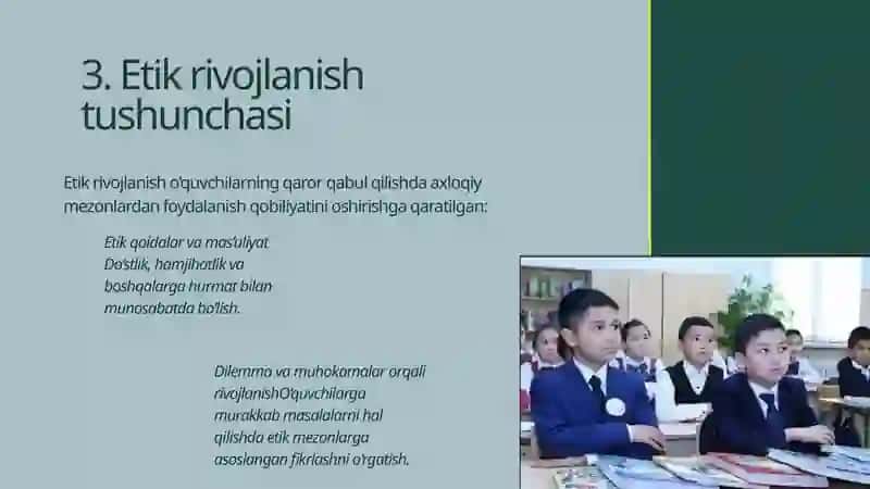 Oʻquvchilarning axloqiy etik va estetik jihatdan rivojlantirish 4