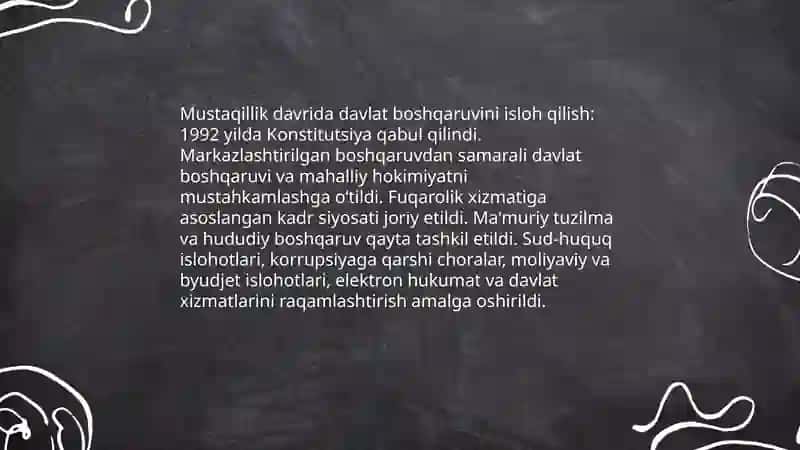 O’zbekistonning o’ziga xos istiqloli va taraqqiyot yo’li 4