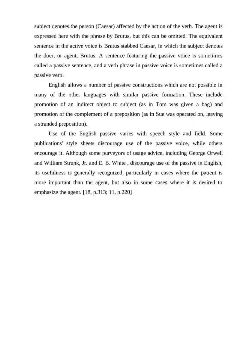 Formation and Development of the Passive in English 4