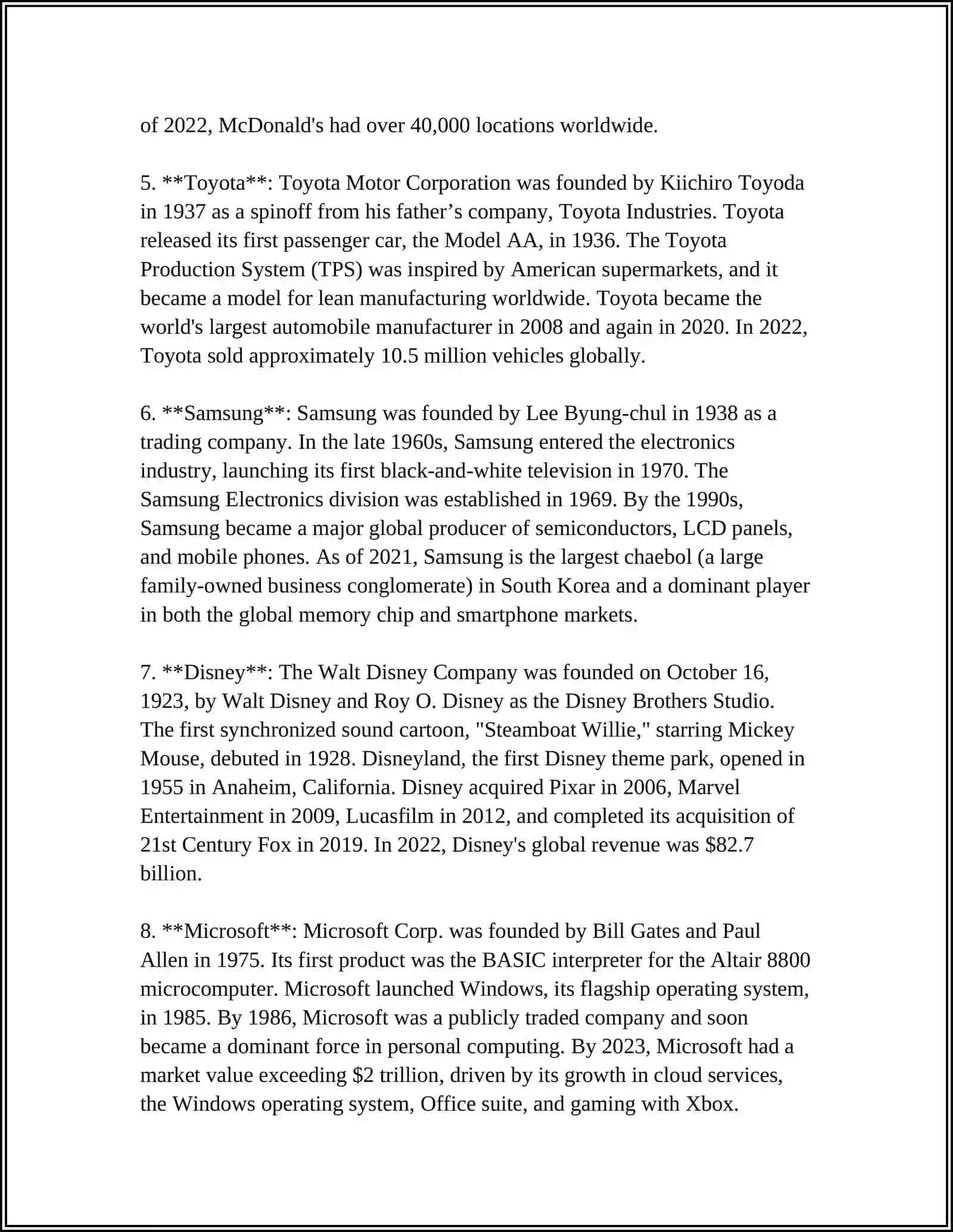 History of Famous Brands 4