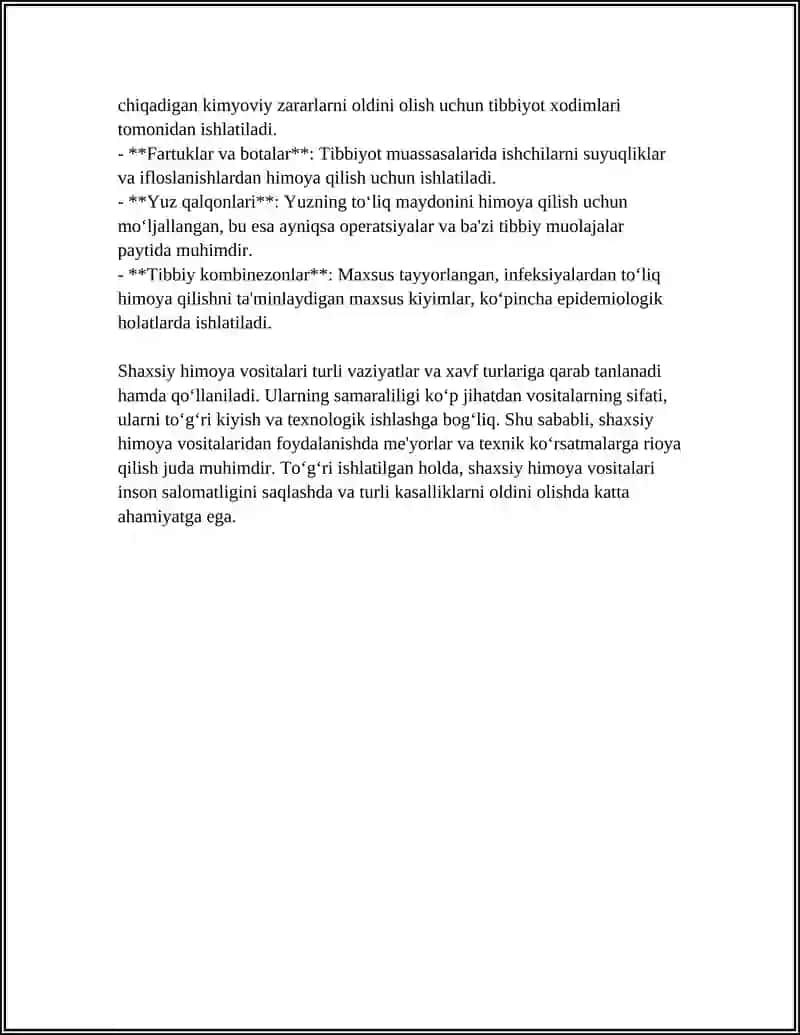 Shaxsiy himoya vositalari 4
