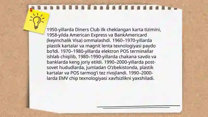 Tulov xizmatlarining evolutsiyasi 4