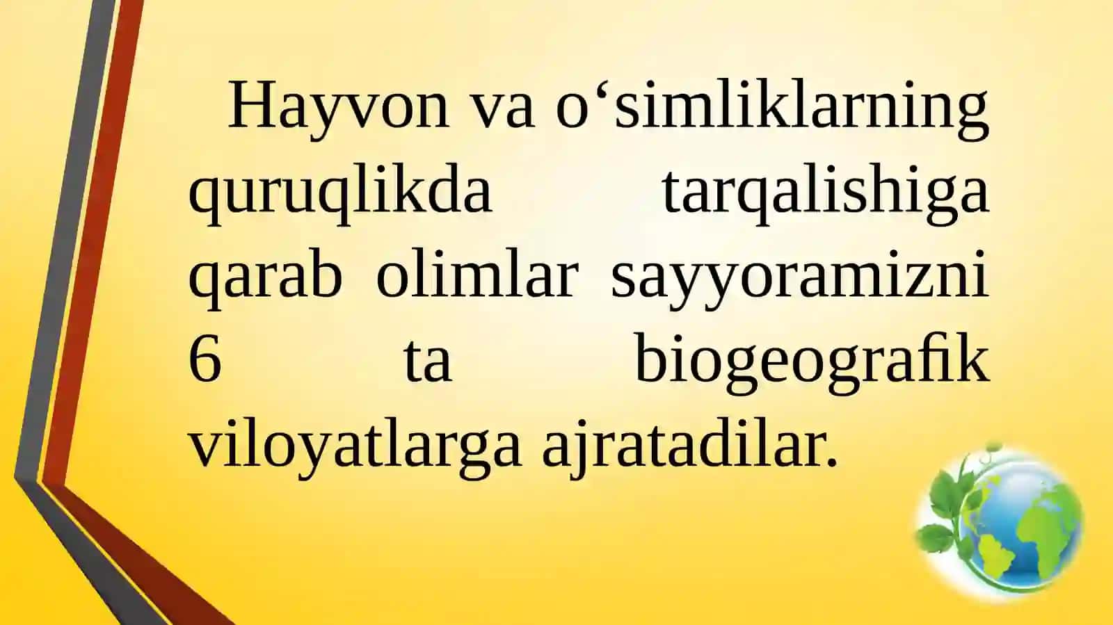 Evolyutsiyani isbotlashda biogeografiya fani dalillari 4