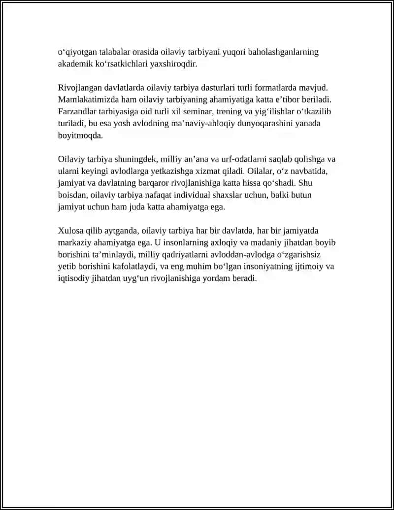 OILADA TARBIYA ASOSLARI 4