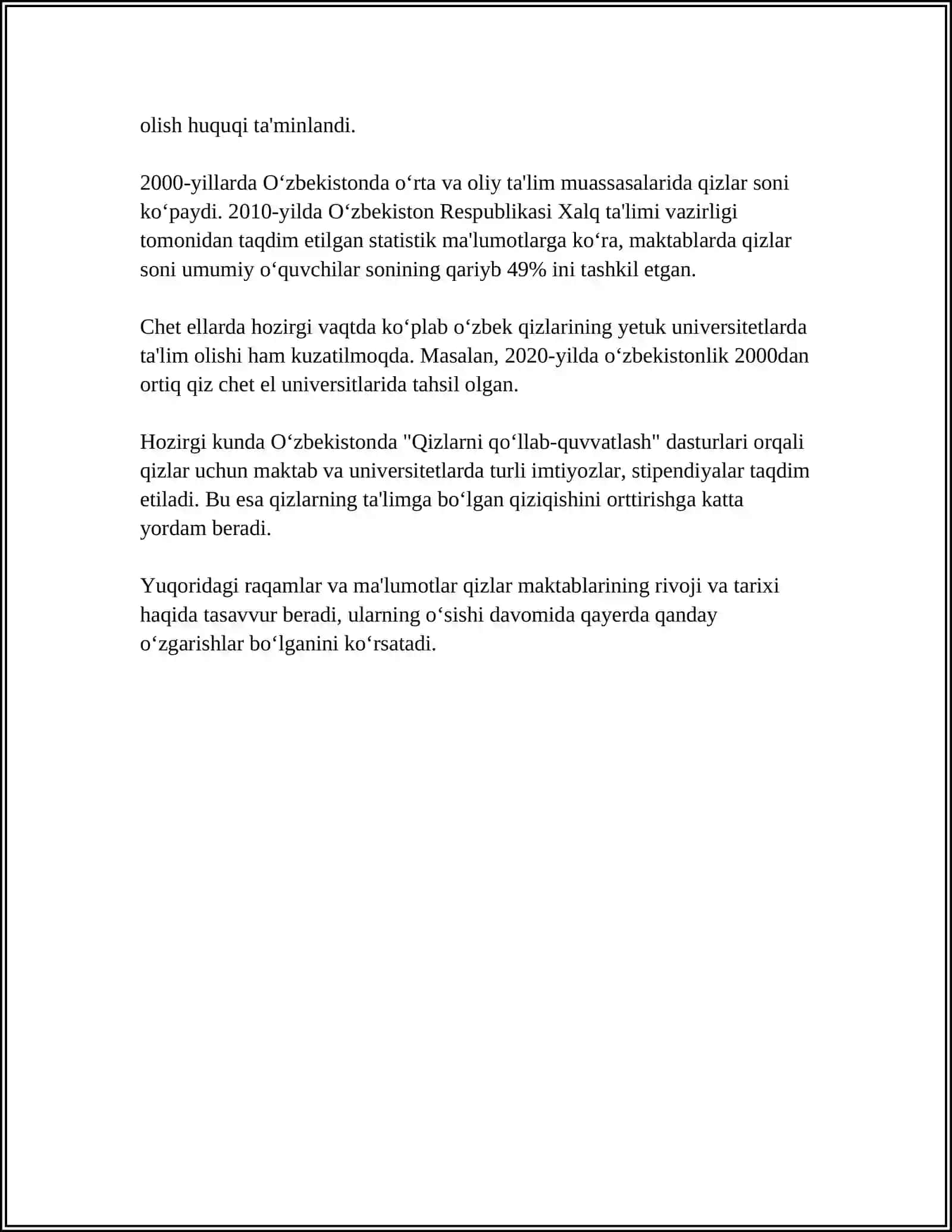 QIZLAR MAKTABI VA UNDA TA'LIM MAZMUNI 4