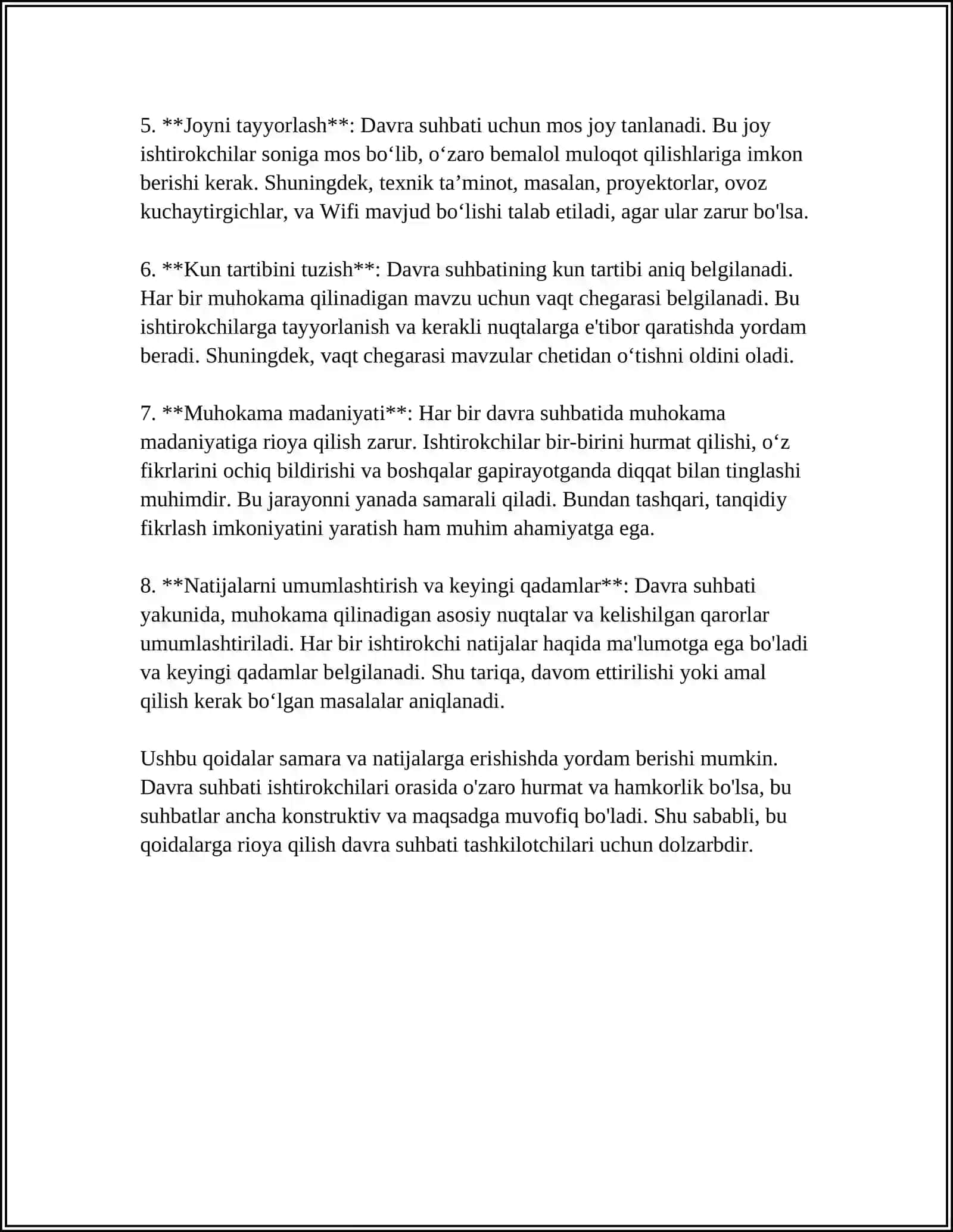 DAVRA SUHBATI O'TKAZISH METODIKASI 4