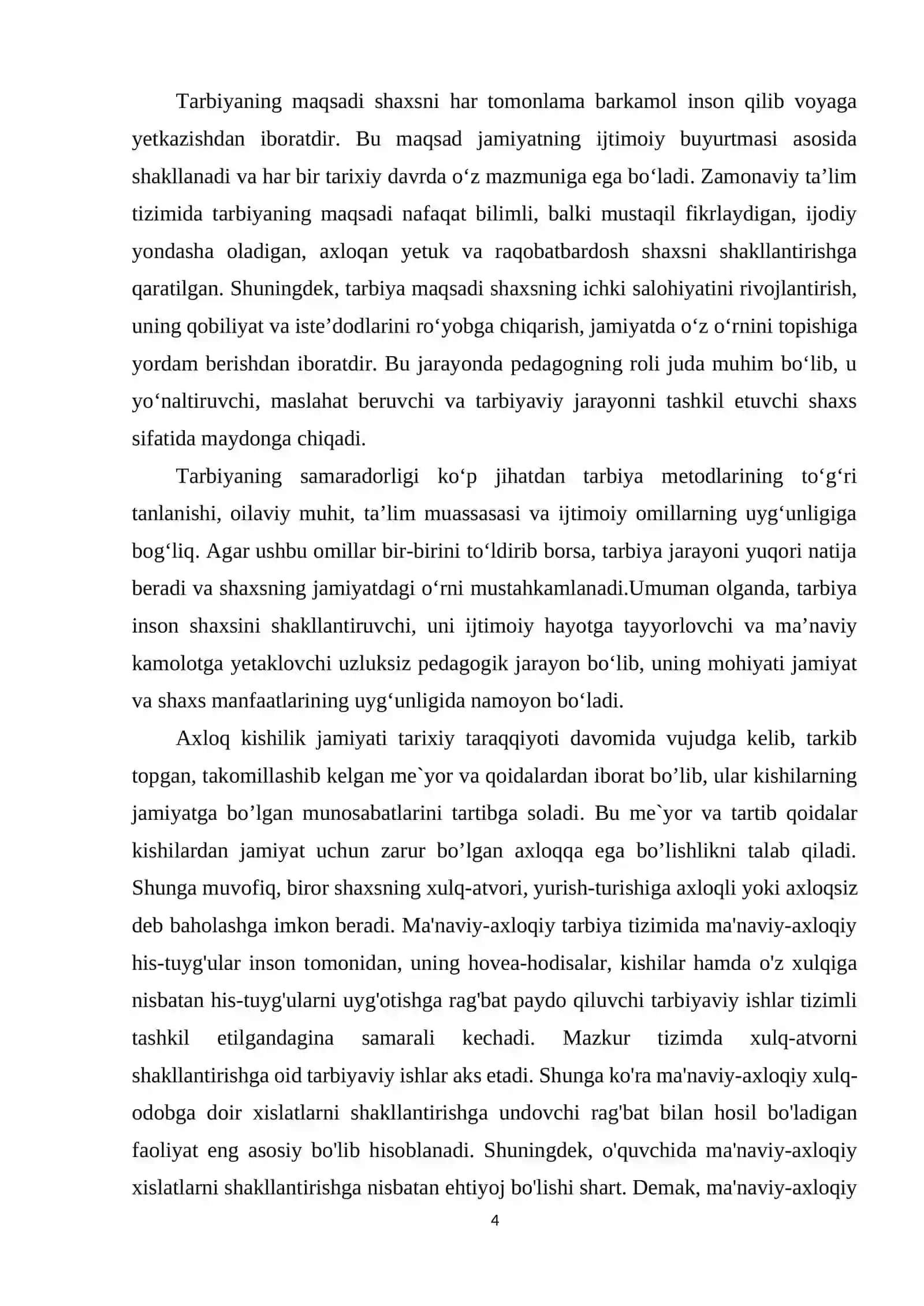 Tarbiyaning ma’naviy fazilatlari va sifatlari 4