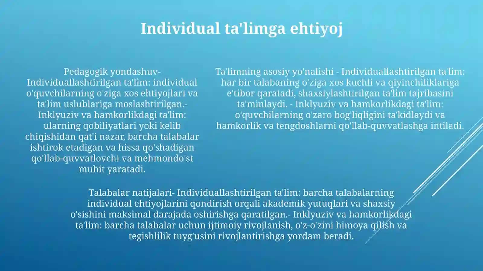Inklyuziv Va Birgalikda O'Qitish:Ularni Asosiy Farqlarini Asoslash 4