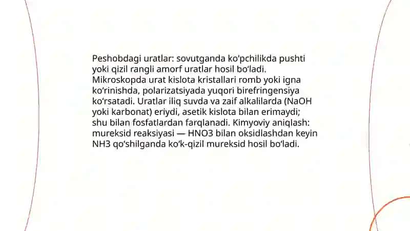 Peshobdagi tuzlarni aniqlash reaksiyalari 4
