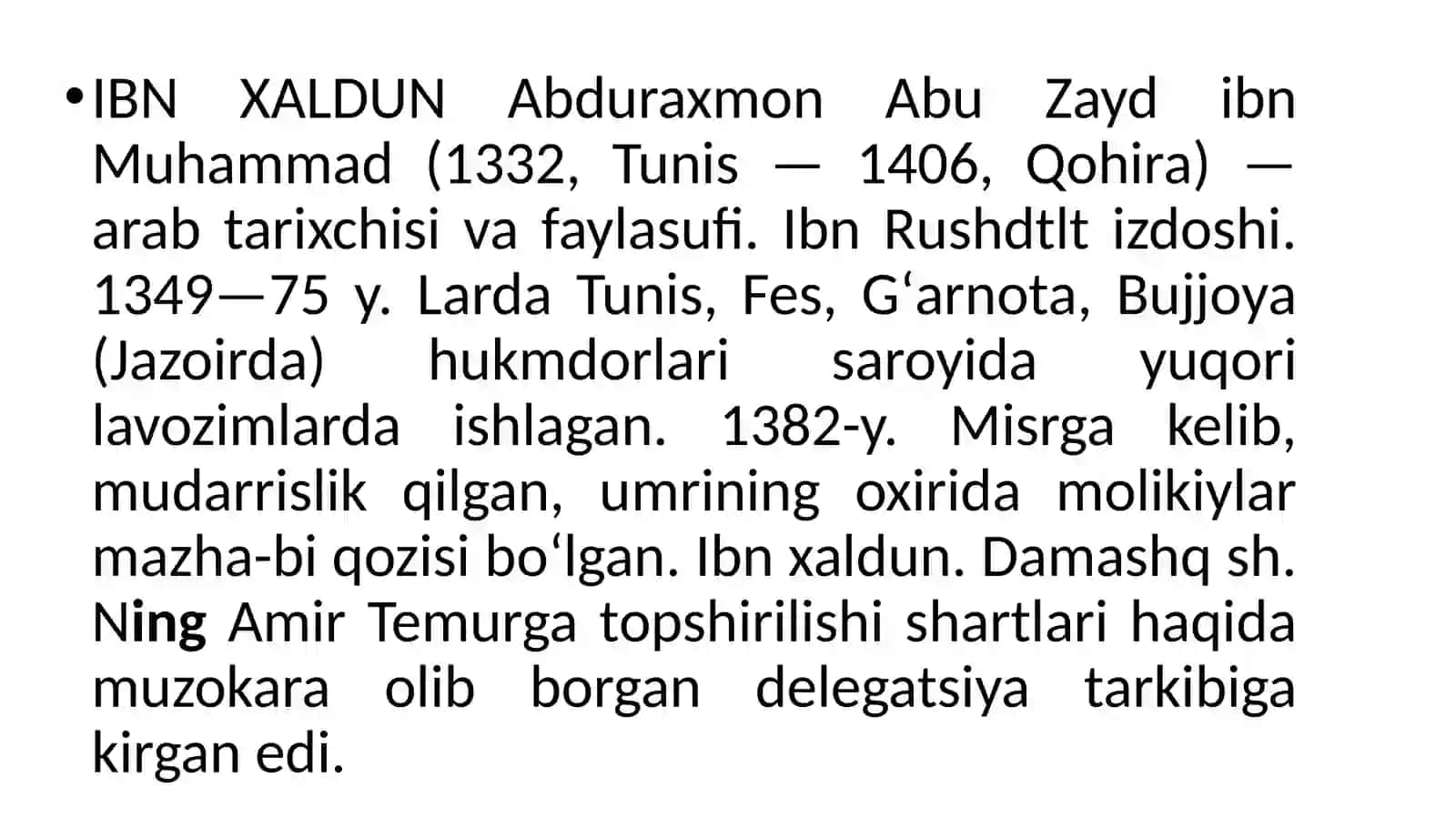 Ibn Xoldun iqtisodiy qarashlari 4