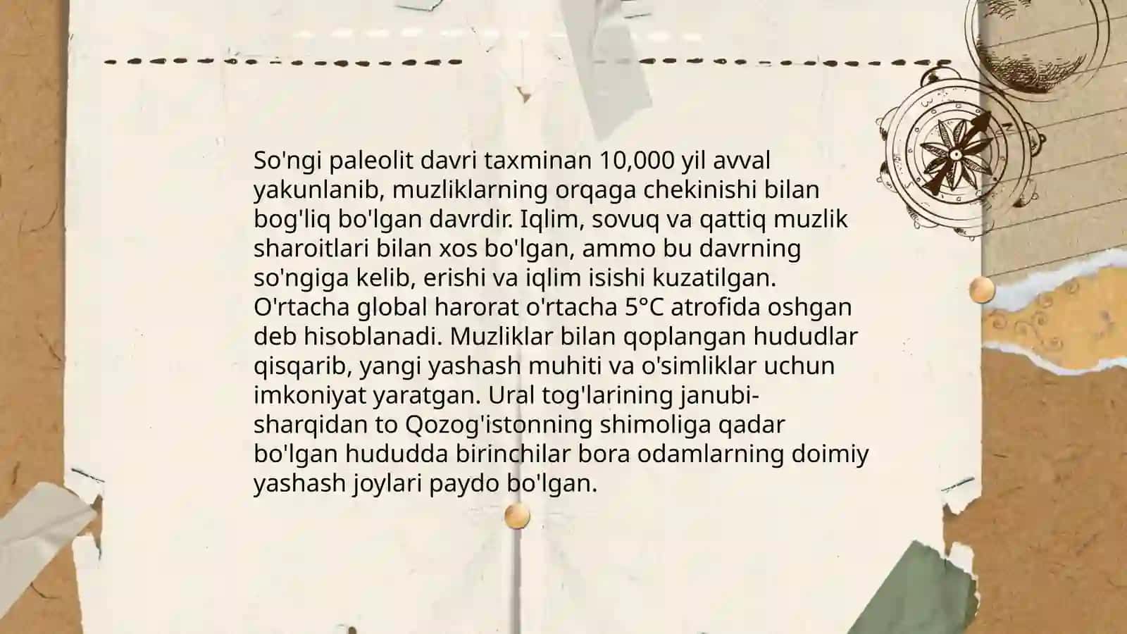So'ngi paleolit davri va uning yodgorliklari 4