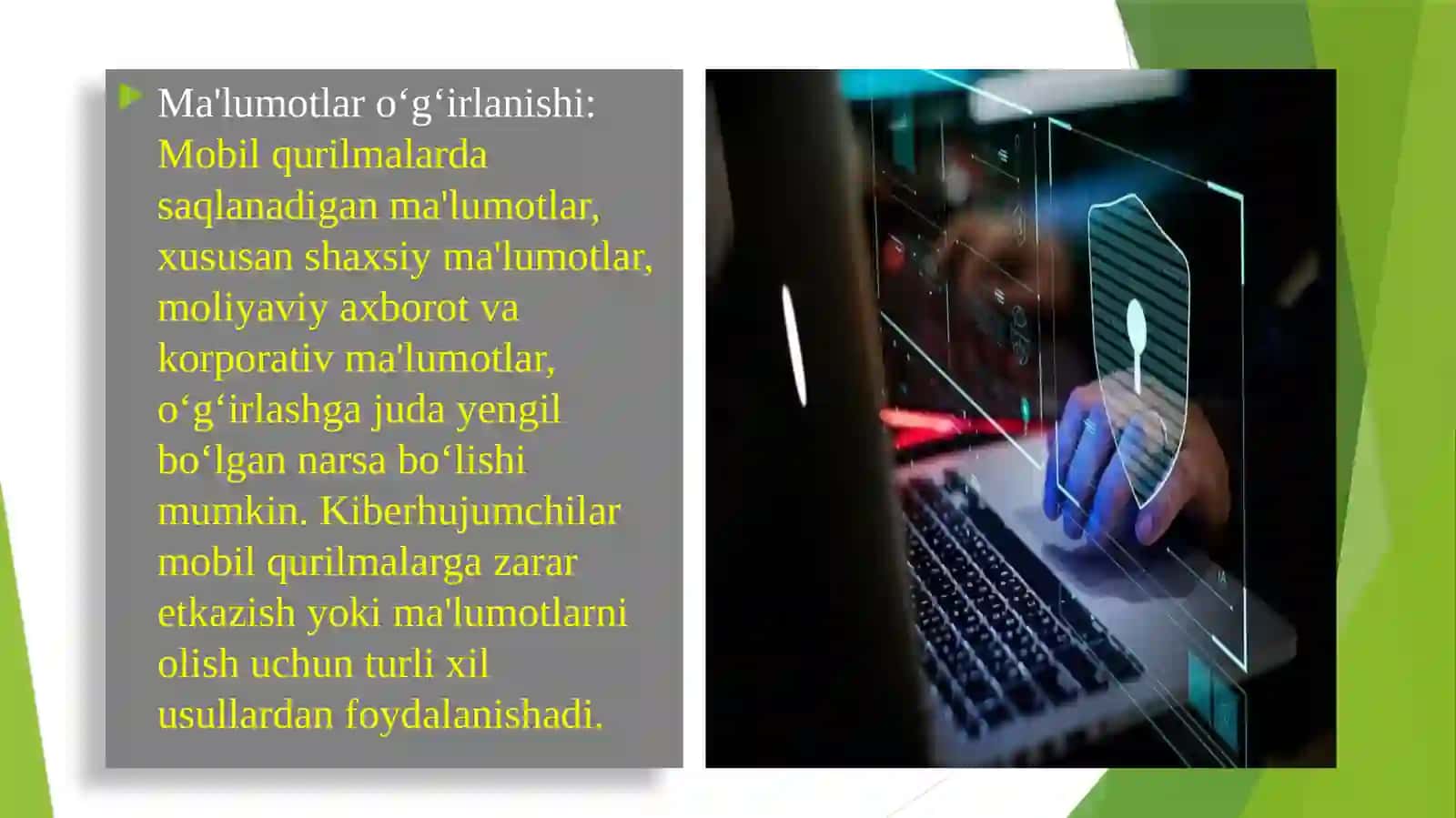 MOBILQURILMALARDA AXBOROT XAVFSIZLIGI 4