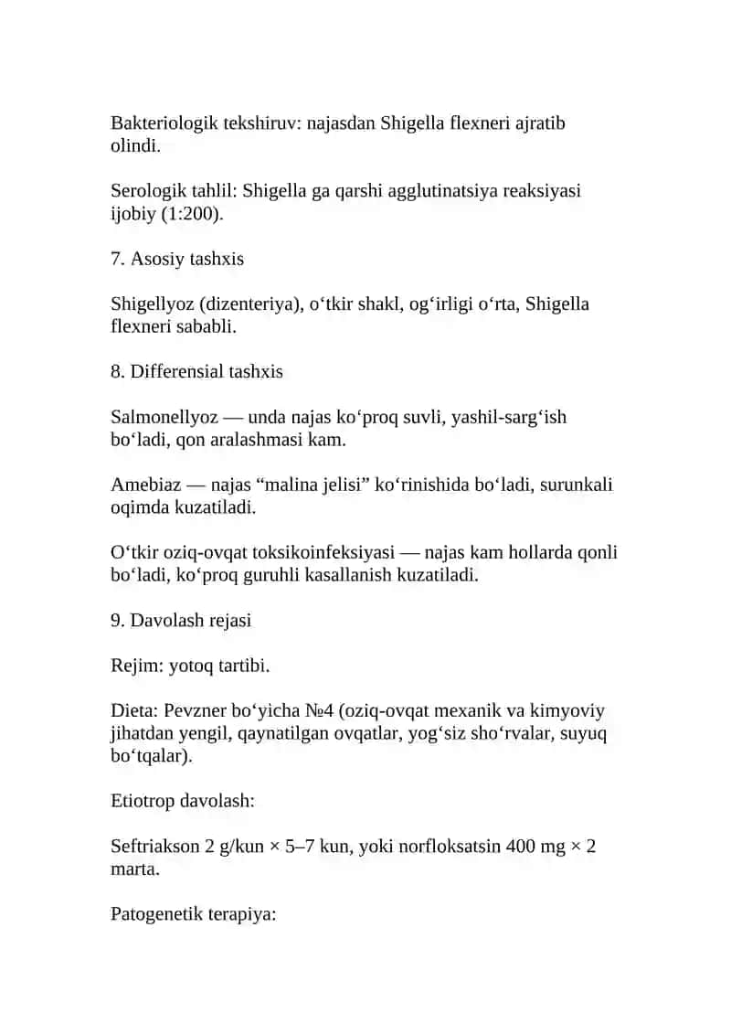 Shigelyoz kasallik tarixi 4