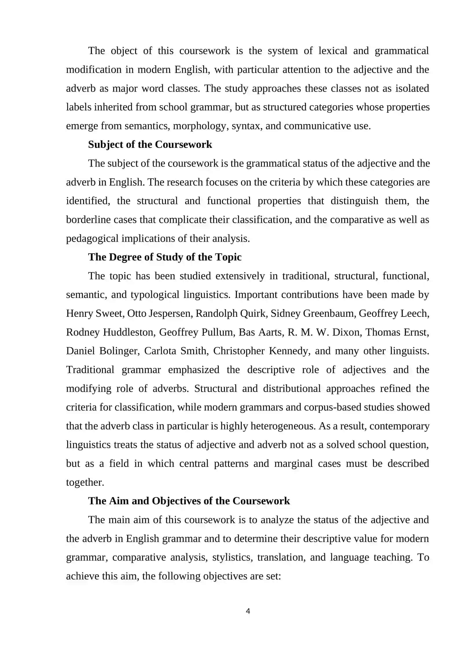 The Status of the Adjective and Adverb in English Grammar 4