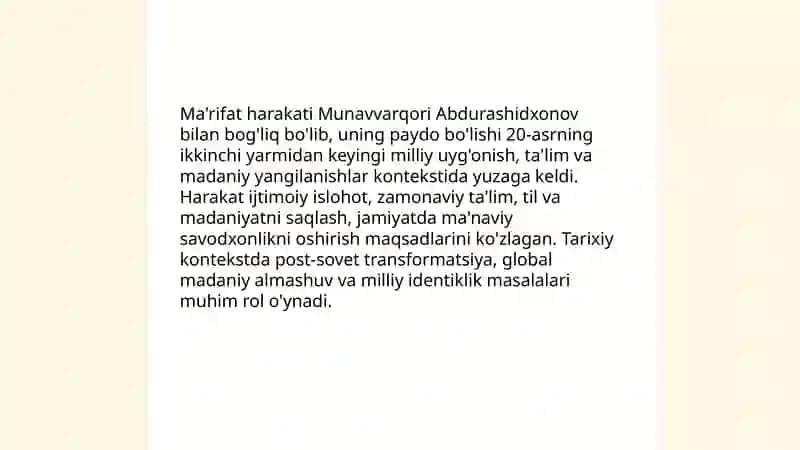 Ma'rifat harakati Munavvarqori Abdurashidxonov 4