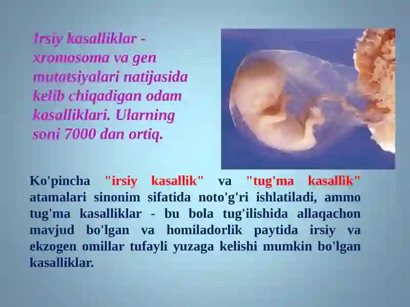 Odamdagi gen kasalliklari 4