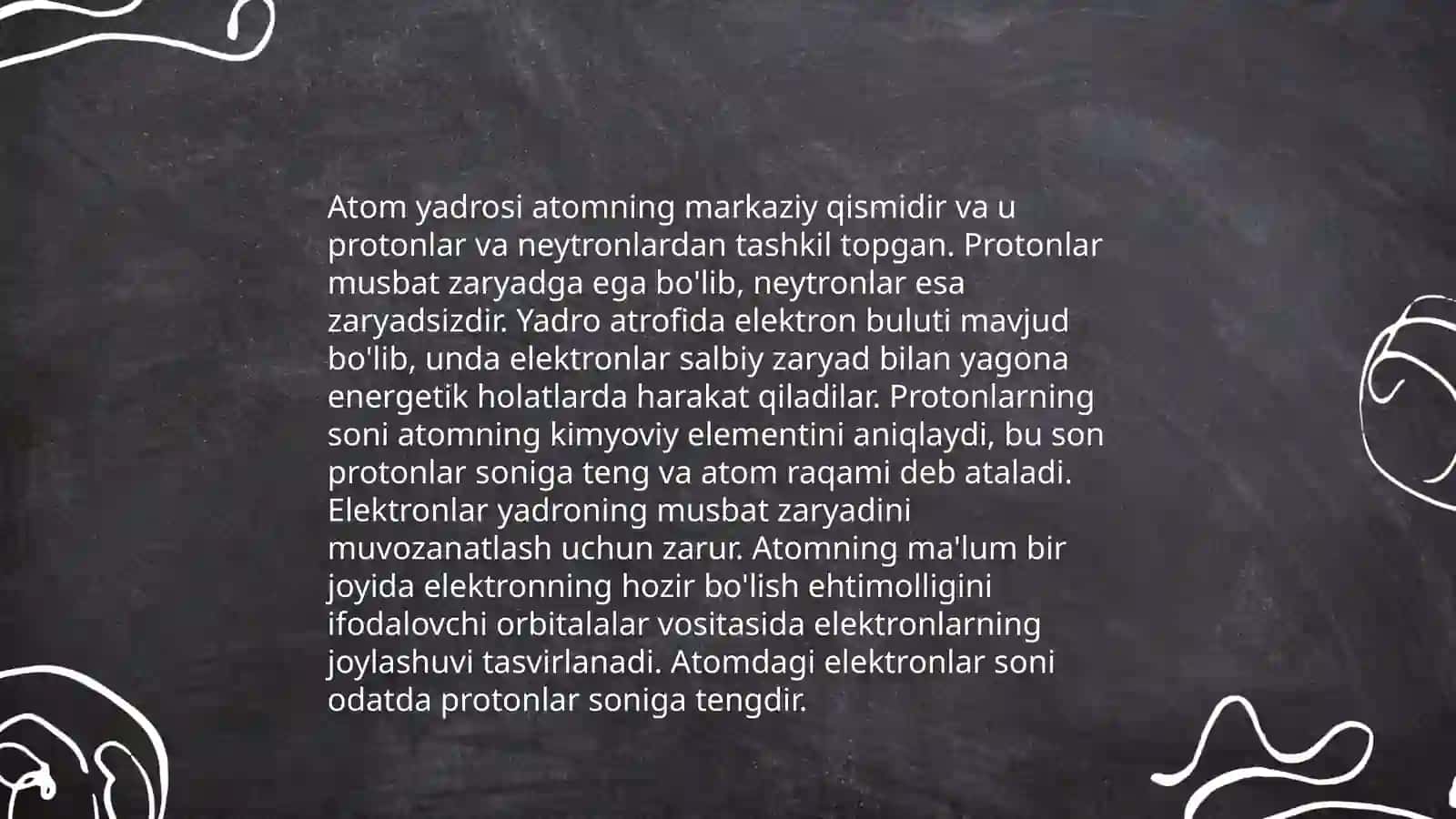 Atom tuzilishi D.I Mendeleyev jadvali 4