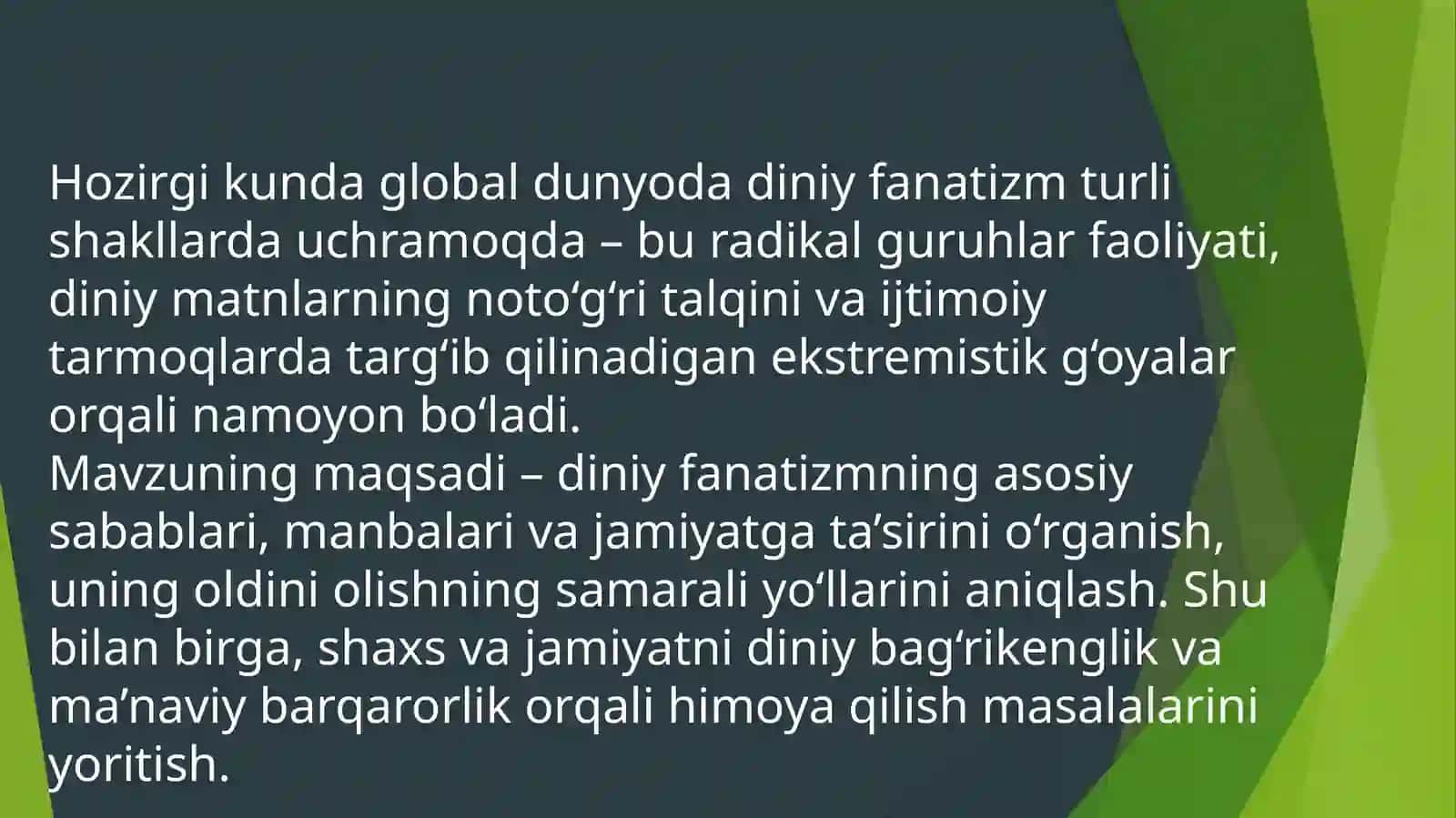 Diniy fanatizmning asoslari va manbalari 4