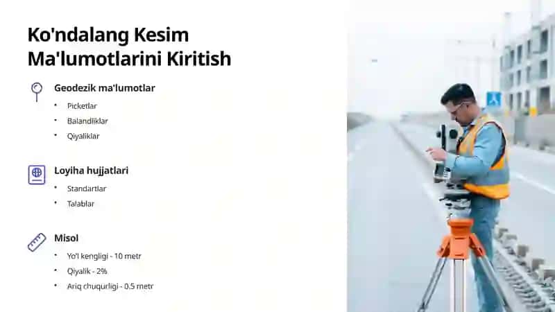 AutoCAD da Yo'l Ko'ndalang Kesimi Chizmasini Chizish 4