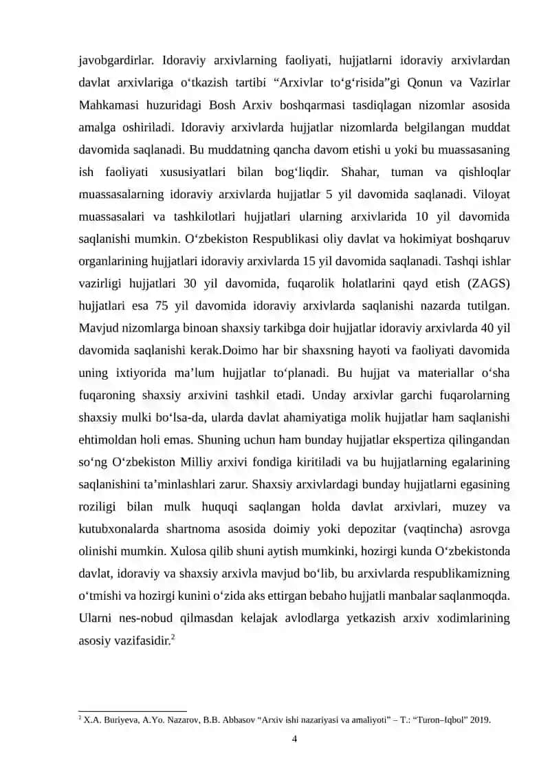 Arxiv hujjatlari qimmatdorligini ekspertiziyasini tashkil qilish 4