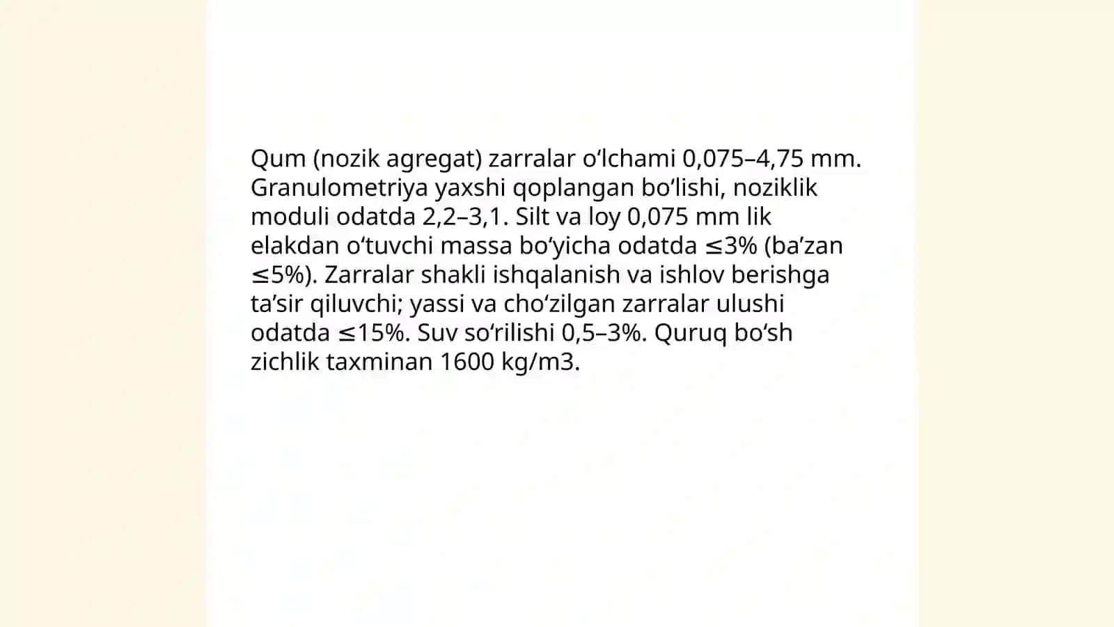 Qorishma va beton aralashmasi komponentlari 4