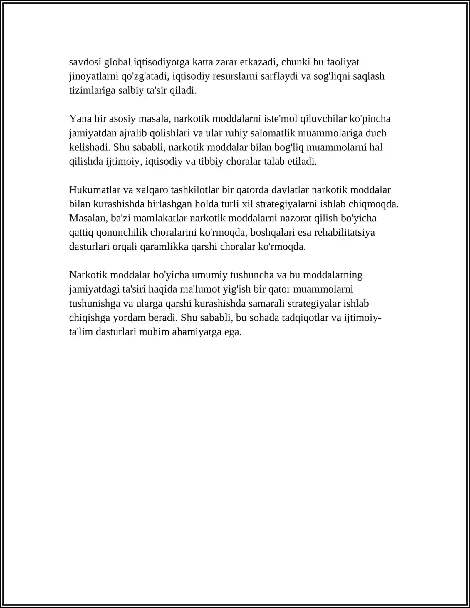 Narkotik moddalar: umumiy tushuncha 4
