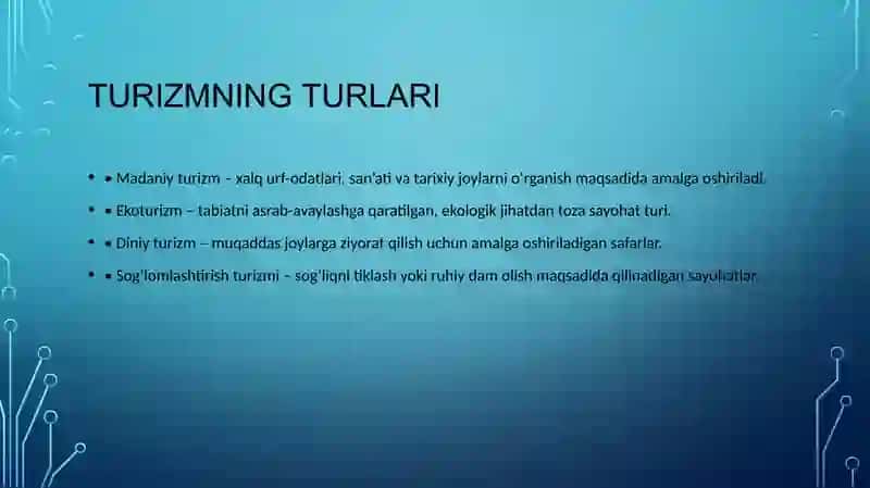 Turizm: Sayohat va madaniyatlar almashinuvi kelajakda 4