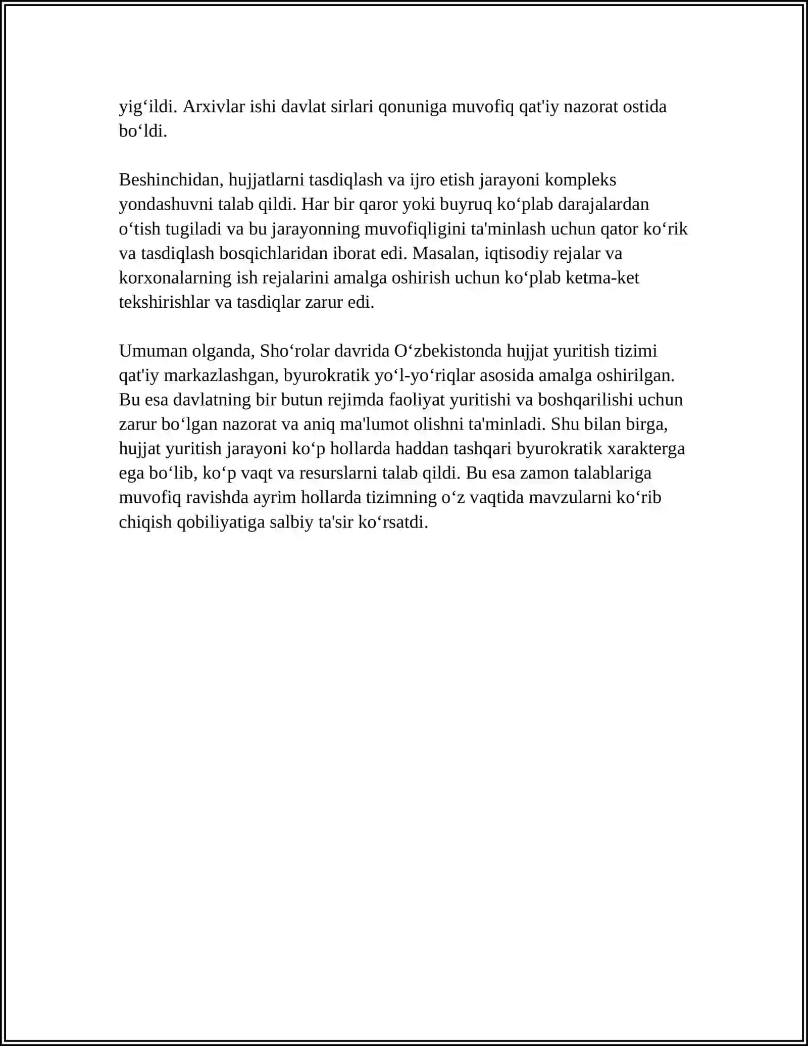 O‘ZBEKISTONDA SHÒROLAR DAVRIDA HUJJATCHILIK 4