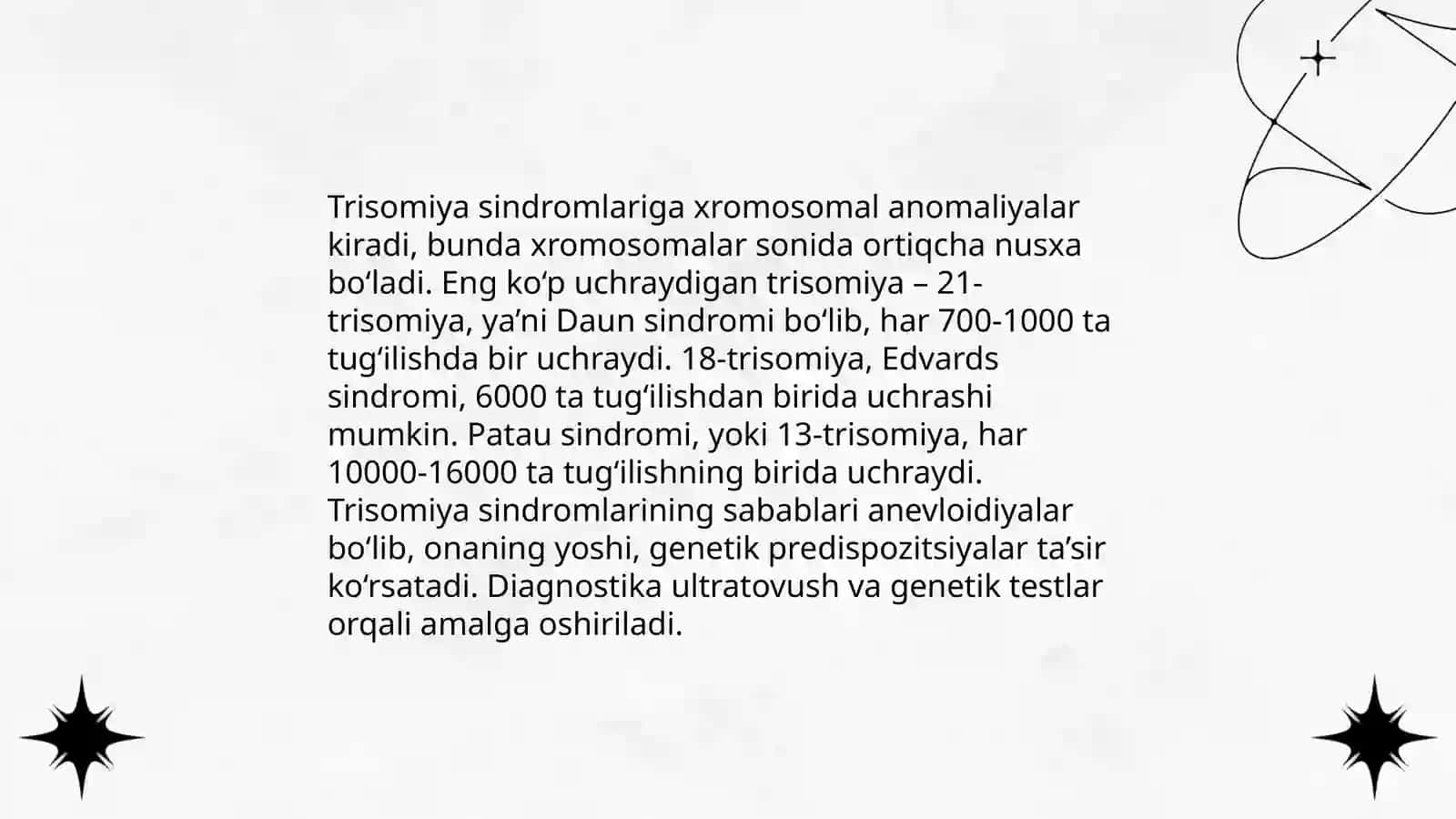 Xrosomalarning turlari va uning oqibatlari 4