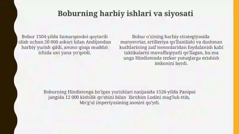 Zahiriddin Muhammad Boburning hayoti va ijodi 4