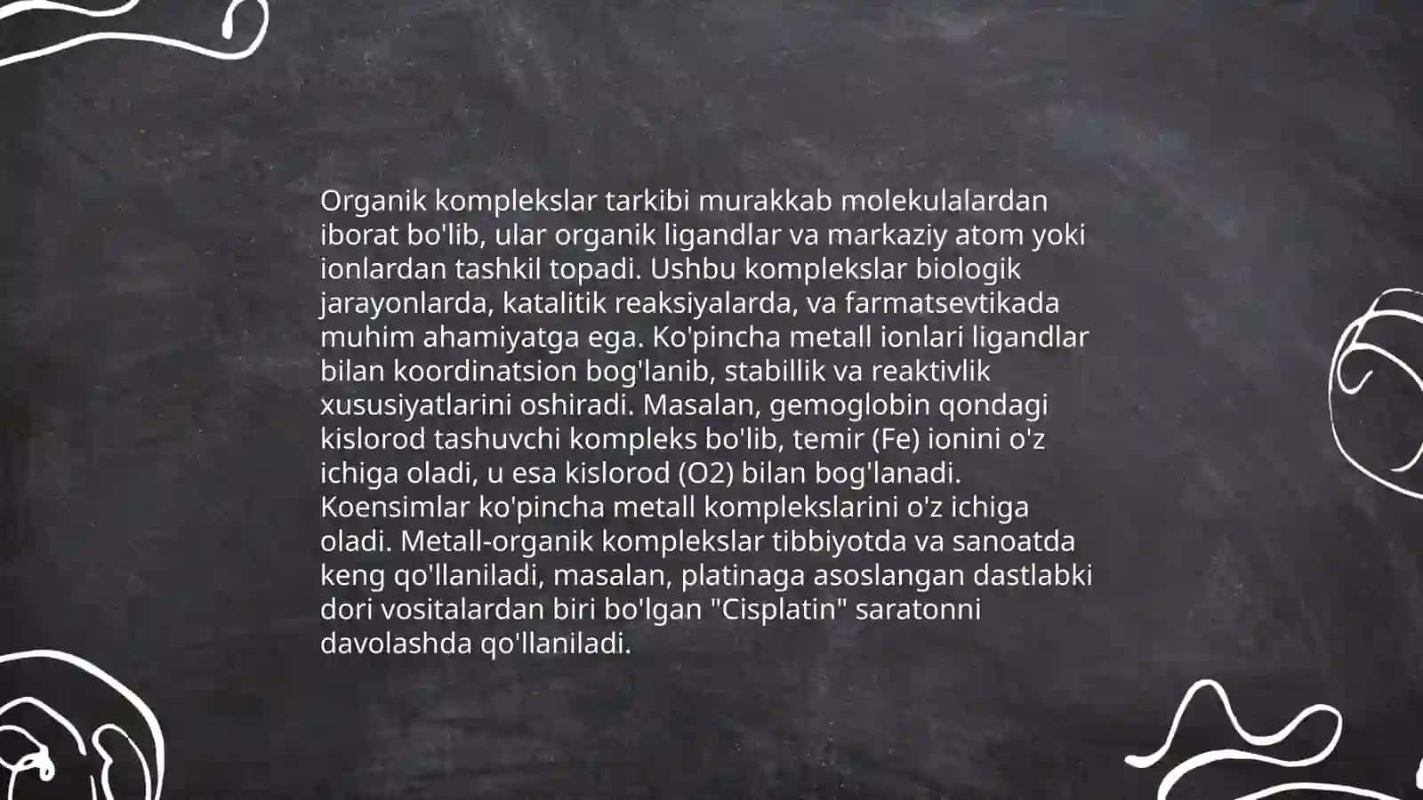 Organik kompleks hosil qiluvchilar. Ularning yutuq va kamchiliklari texnologiyada qoʻllanilishi 4