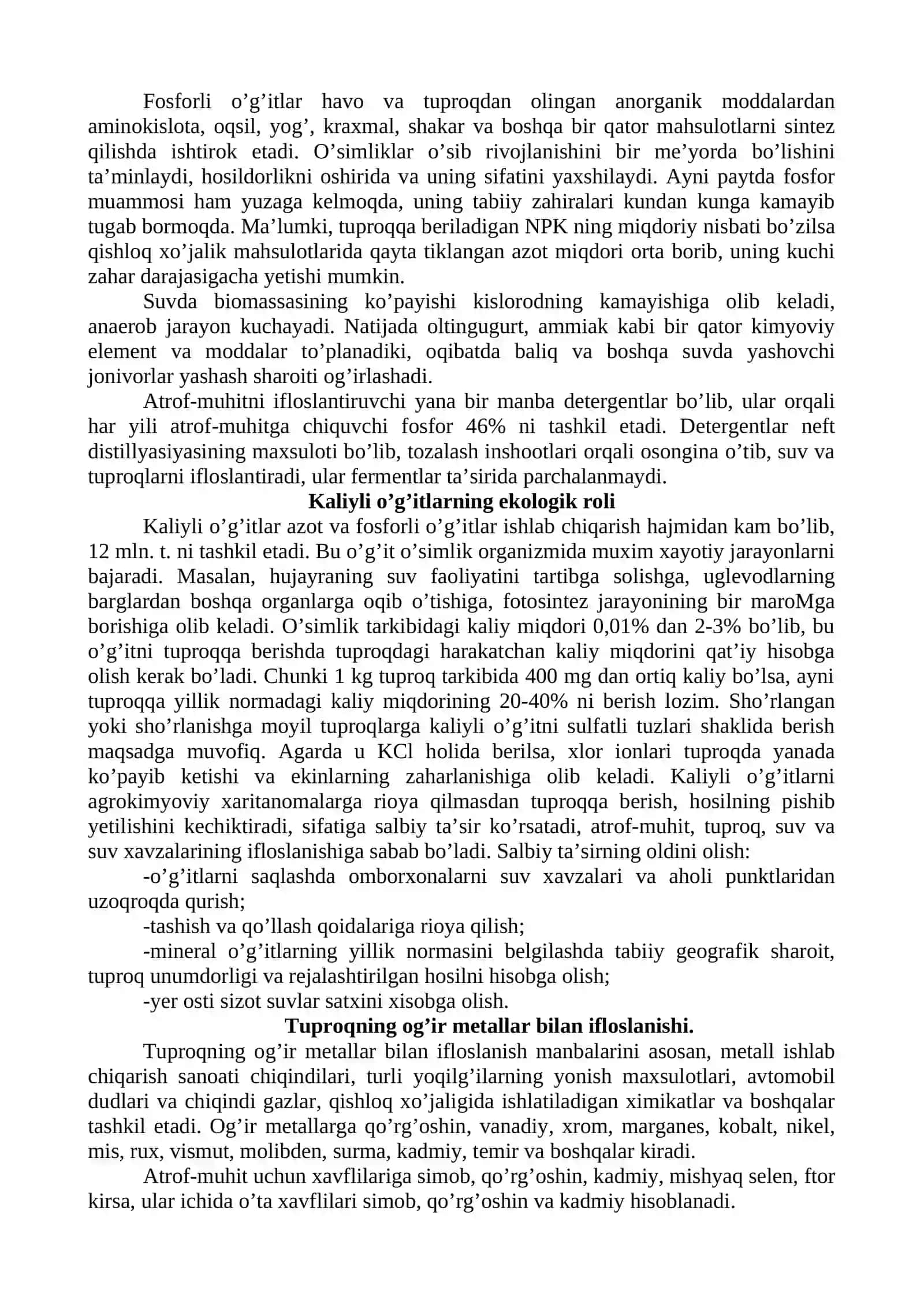 AGROKIMYONING EKOLOGIK MUAMMOLARI 4