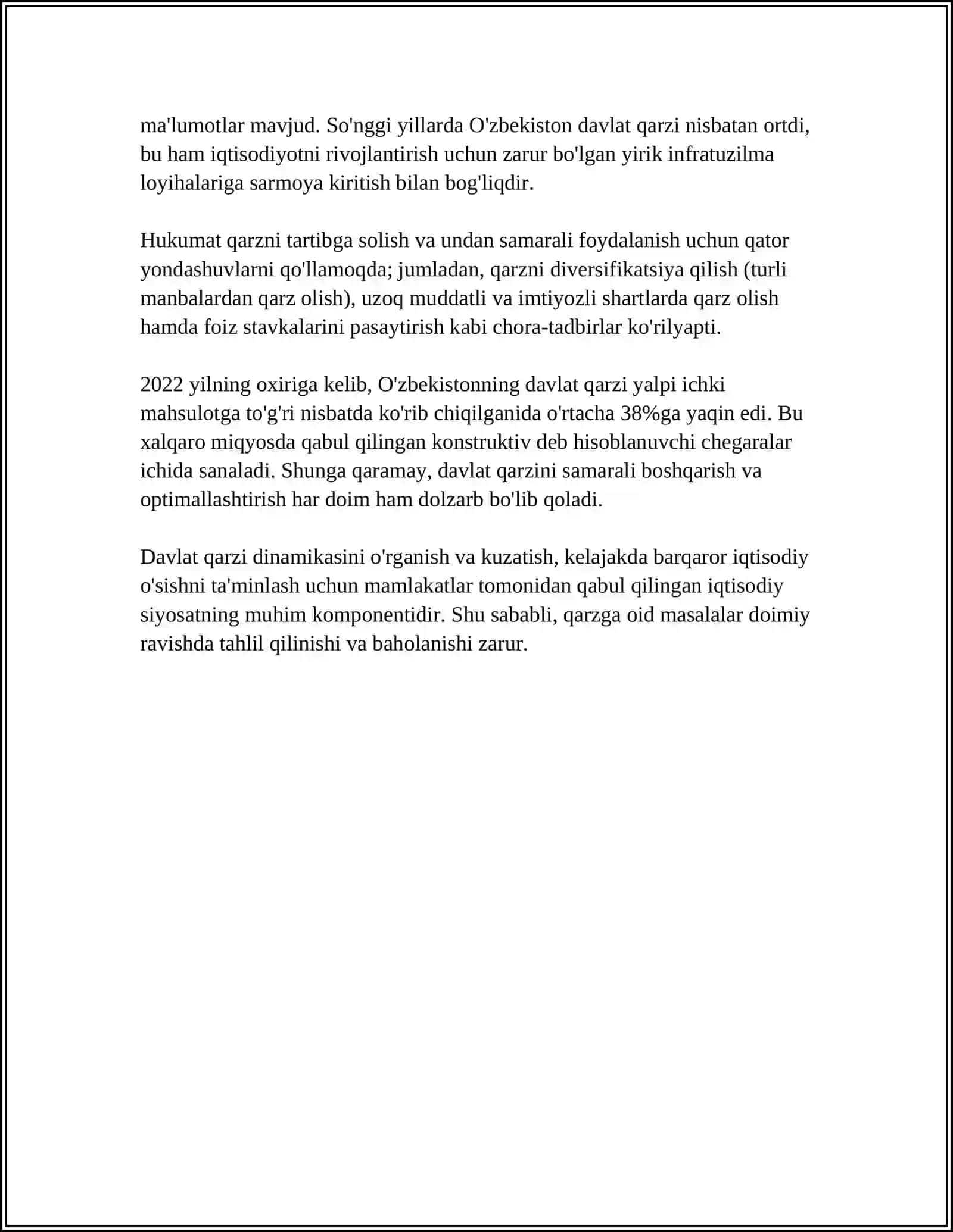 DAVLAT QARZI VA UNING AHAMIYATI 4