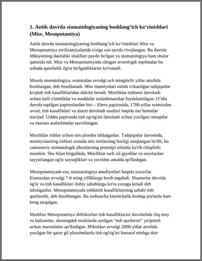 STOMATOLOGIYANING RIVOJLANISH TARIXI 4