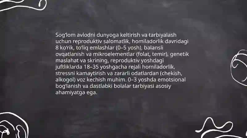 Oilaning reproductive vazifalari 4