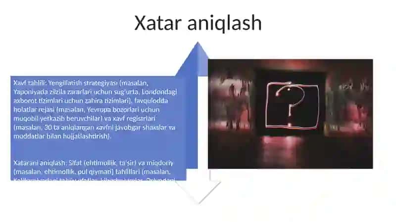 Xavf – xatarlarni baholash va tahlili 4