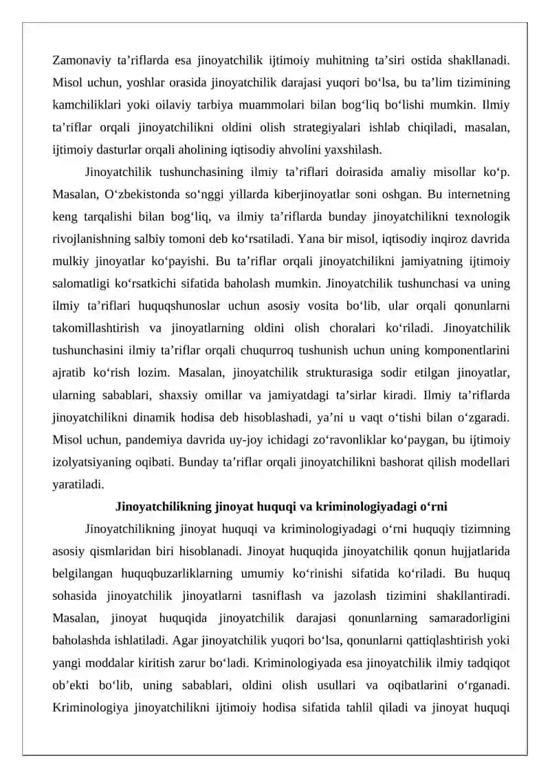 Jinoyatchilik tushunchasi 4