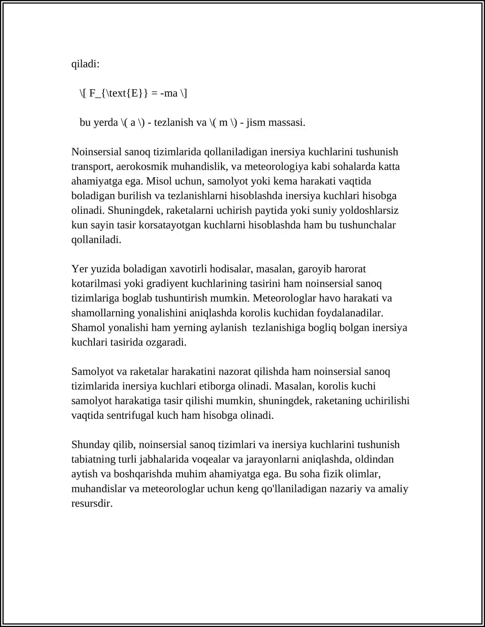 NOINERSIAL SANOQ TIZIMLARIDAGI INERSIYA KUCHLARI 4