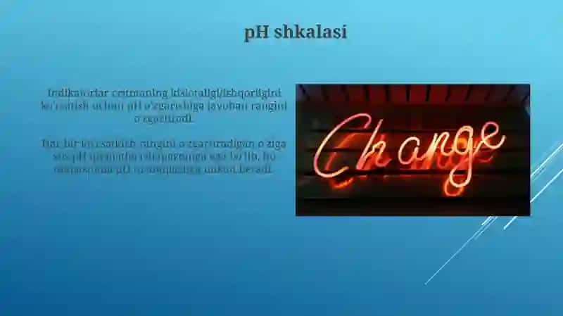 Indikatorlar nazariyasi Indikatorlarning rang oʻzgarishlarining sohalari 4