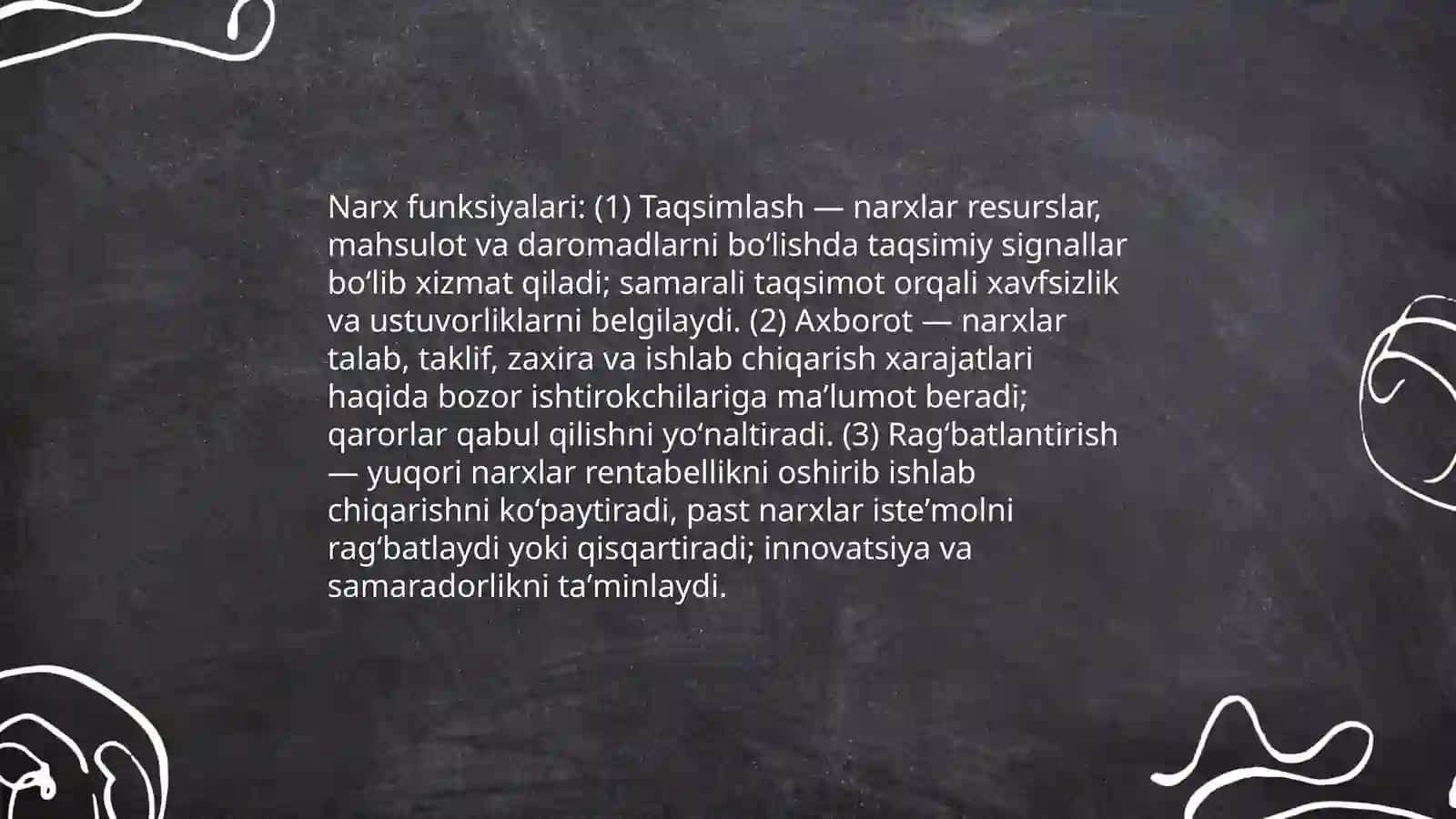 Narxning mohiyati va shakillanish xususiyatlari 4