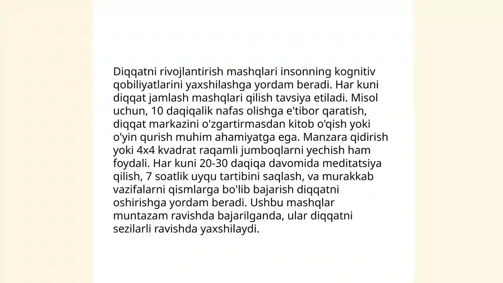 Diqqatni jamlash usullari 4