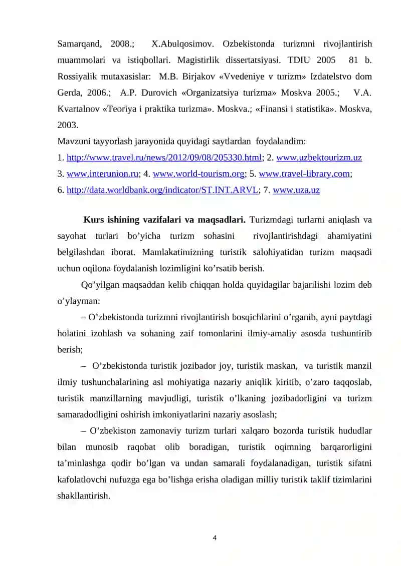 Turizmning zamonaviy turlari 4