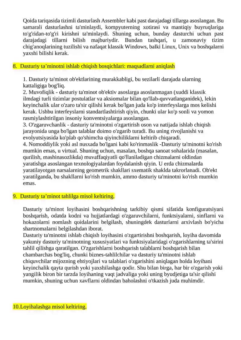 Dasturiy injiniring 4