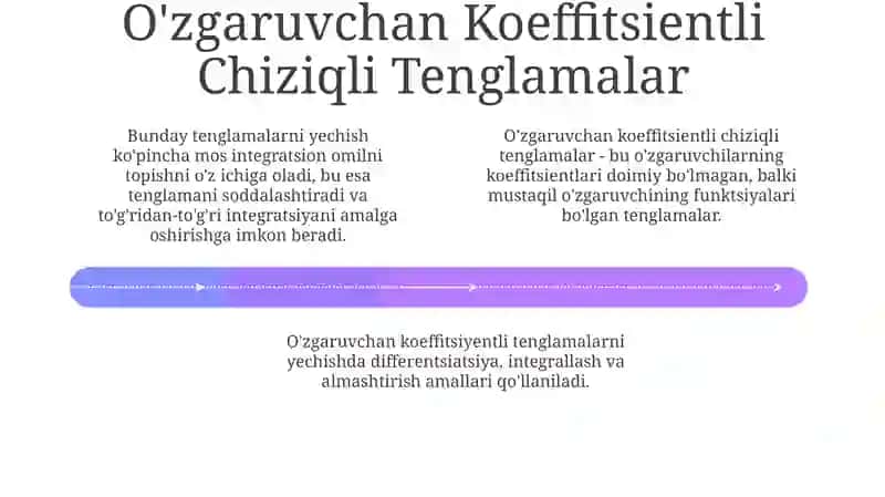 O'zgaruvchan Koeffitsientlar 4
