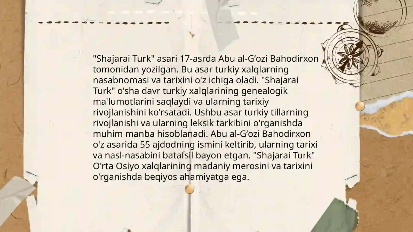 Abulgʻozi Bahodirxon tarixnavis olim "Shajarzi turk" asarida tarixiy siymolar tasviri 4