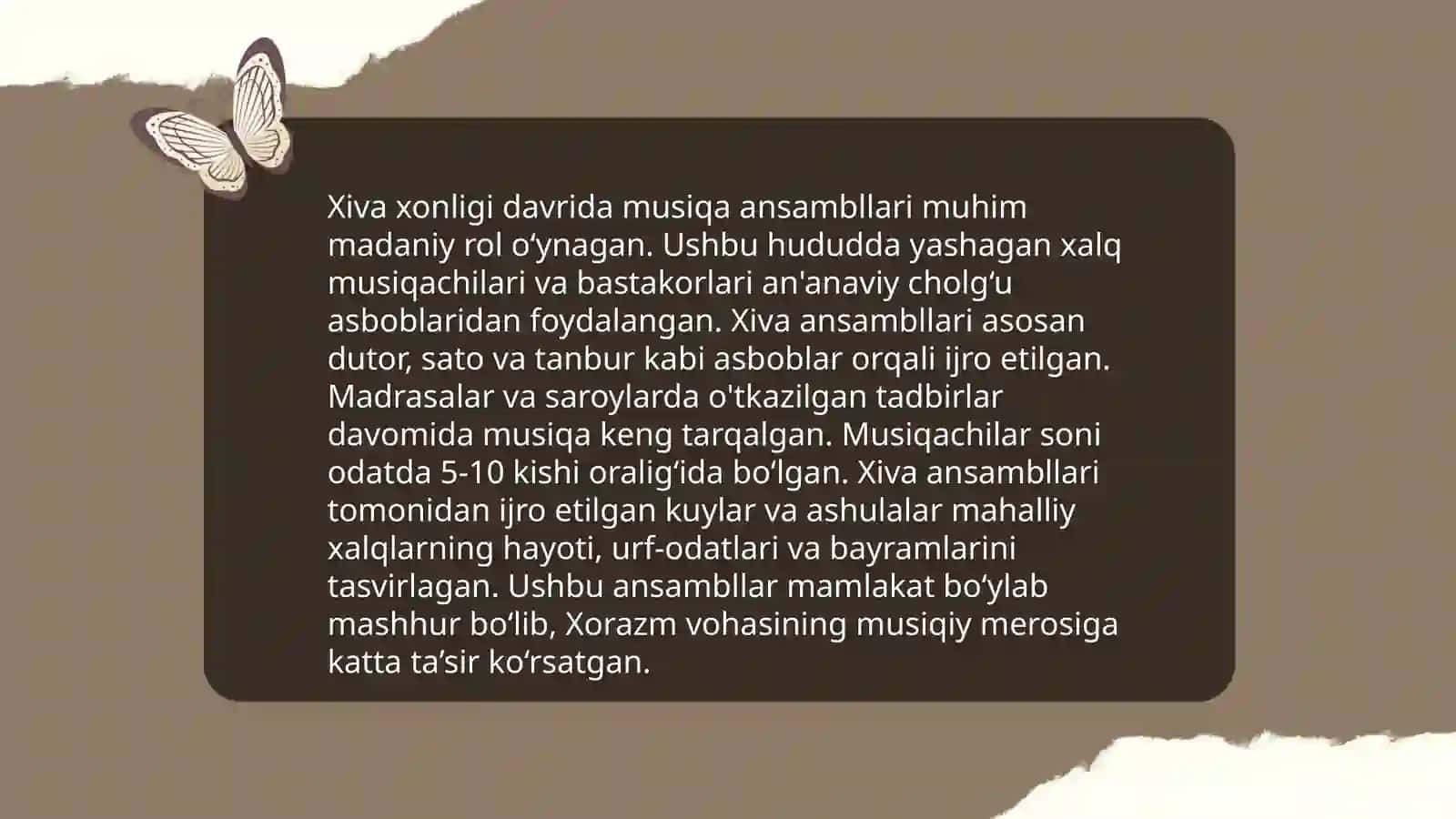 Protektura. Xiva xonligida madaniy hayot 4