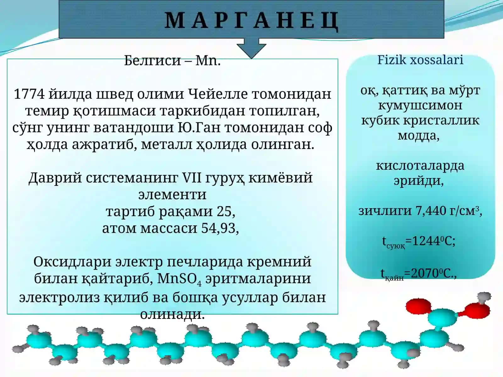 Marganets (Mn) ochiq dars 4