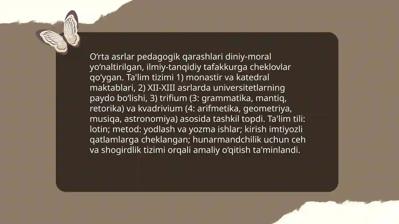 Pedagogik g‘oyalarning rivojlanish bosqichlari 4