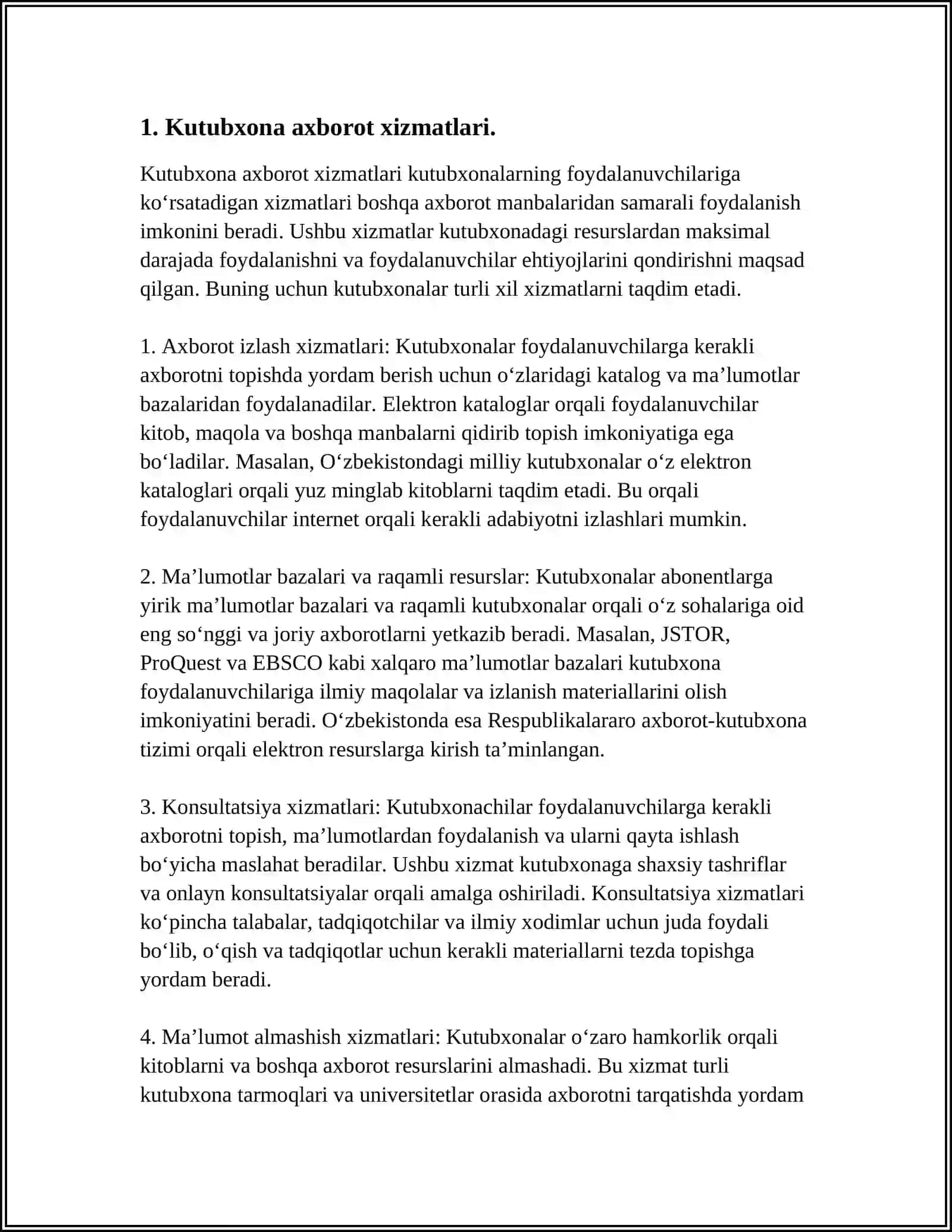KUTUBXONA - AXBOROT FAOLIYATINI BOSHQARISH TIZIMI 4